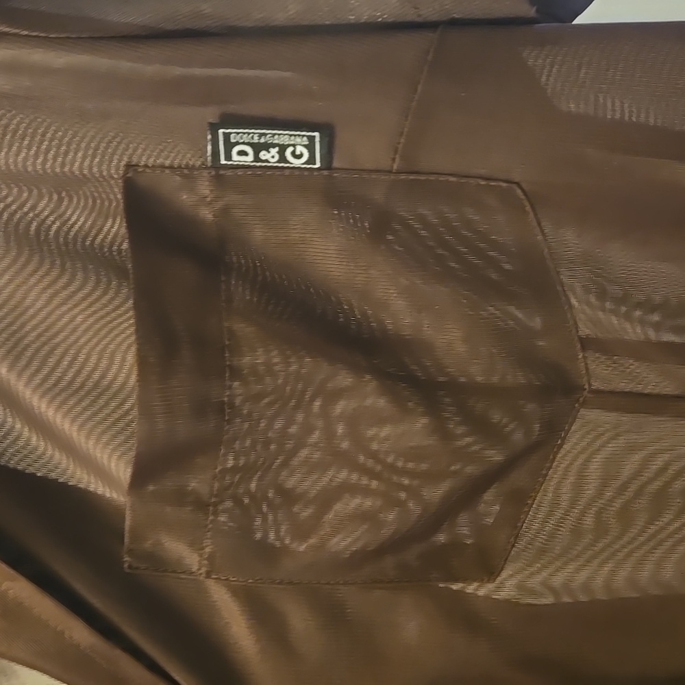 Authentic Vintage Dolce & Gabbana Sheer and Shiny Dark Brown Button Down Shirt - Picture 3 of 9